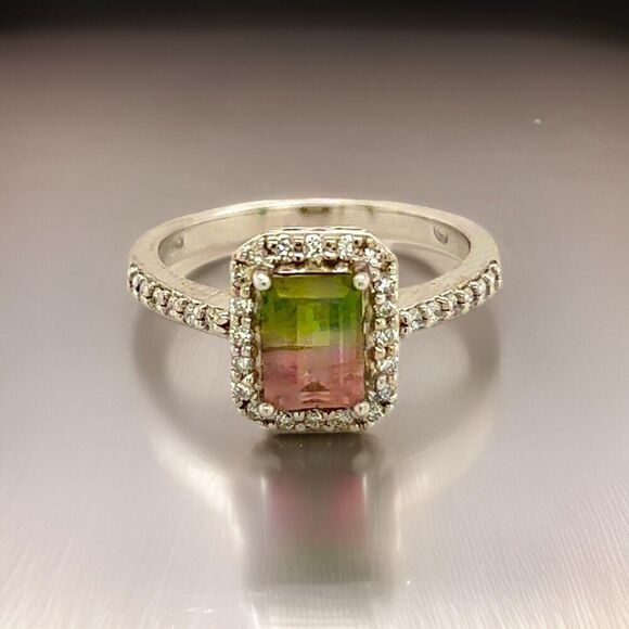 Multicolor Tourmaline Diamond Ring 14k Gold 1.15 TCW Certified $4,450 211930 - Picture 5 of 10